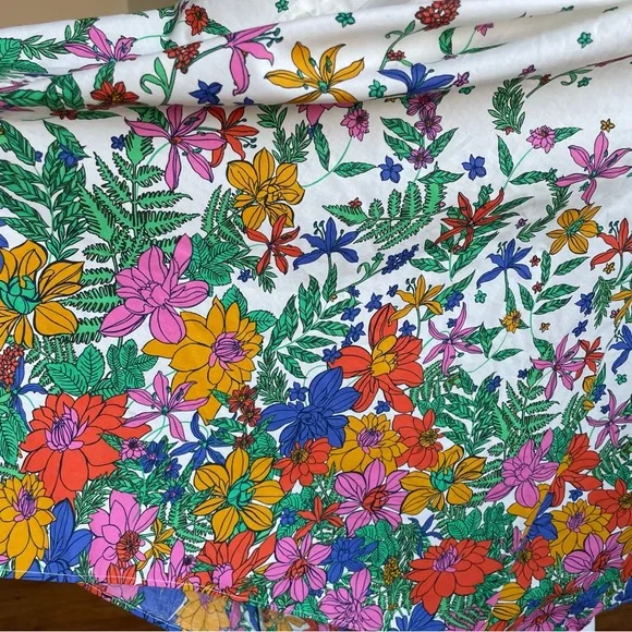 Talbots Cotton Poplin Midi Button Down Shirt Dress in Blissful Floral size 12 - Picture 5 of 14